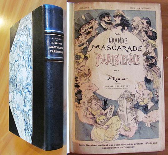 LA GRANDE MASCARADE PARISIENNE, 1880 - ill. ROBIDA - Albert Robida - copertina