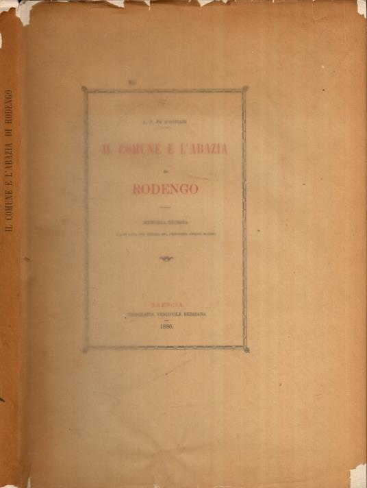 Il Comune E L'Abazia Di Rodengo (Anastatica) - copertina