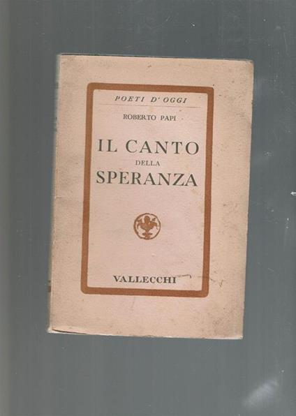 Il Canto Della Speranza - Roberto Papi - copertina