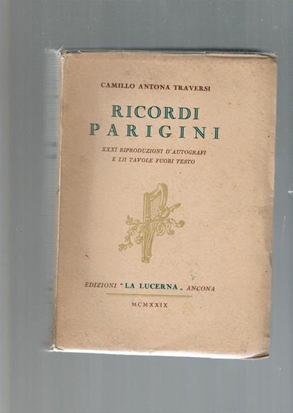 Ricordi Parigini - copertina