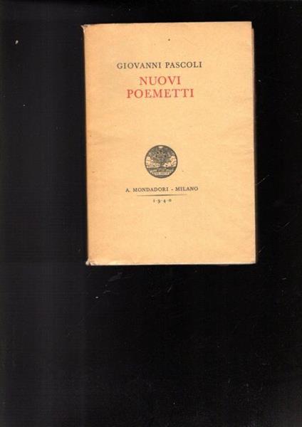 Nuovi Poemetti - copertina