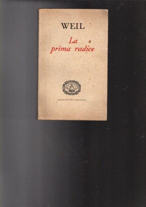 La Prima Radice - Simone Weil - copertina