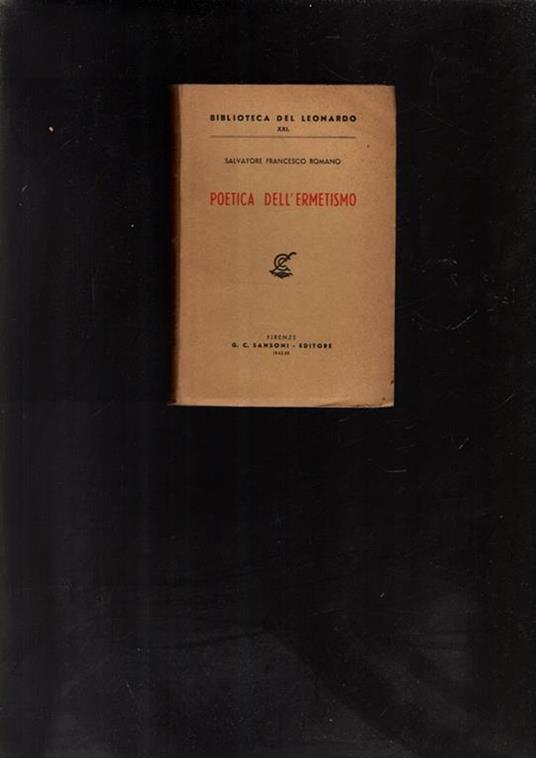 Poetica Dell'Ermetismo - Salvatore F. Romano - copertina