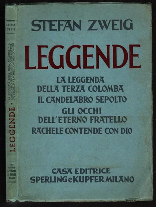 Leggende - Stefan Zweig - copertina