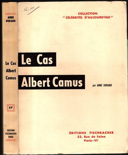 Le cas albert camus - Pierre Durand - copertina