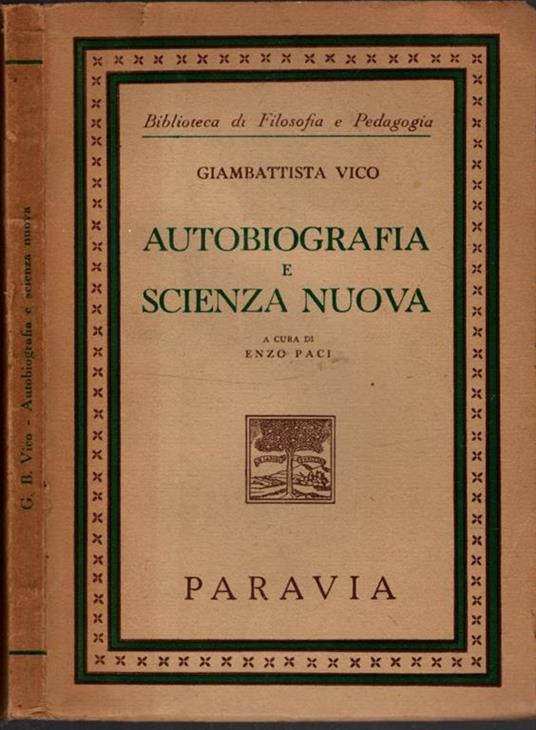 Autobiografia e Scienza Nuova - Giambattista Vico - copertina