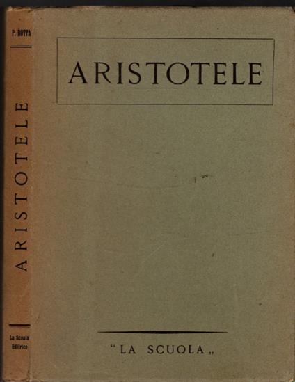 Aristotele - Paolo Rotta - copertina