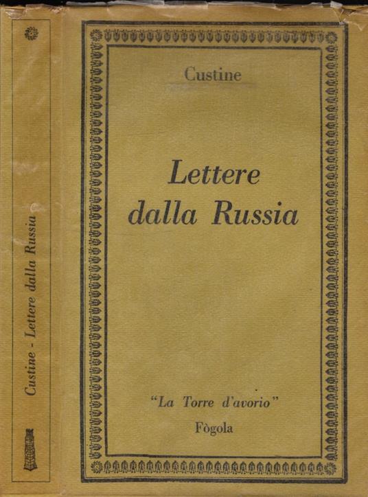 Lettere dalla Russia - Astolphe De Custine - copertina