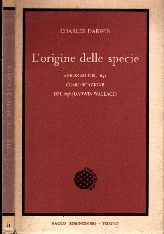 L' Origine Delle Specie Abbozzo Del 1842 Comuniczione Del 1858 (Darwin-Wallace) - Charles Darwin - copertina