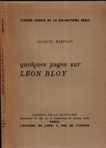 Quelques Pages Sur Leon Bloy