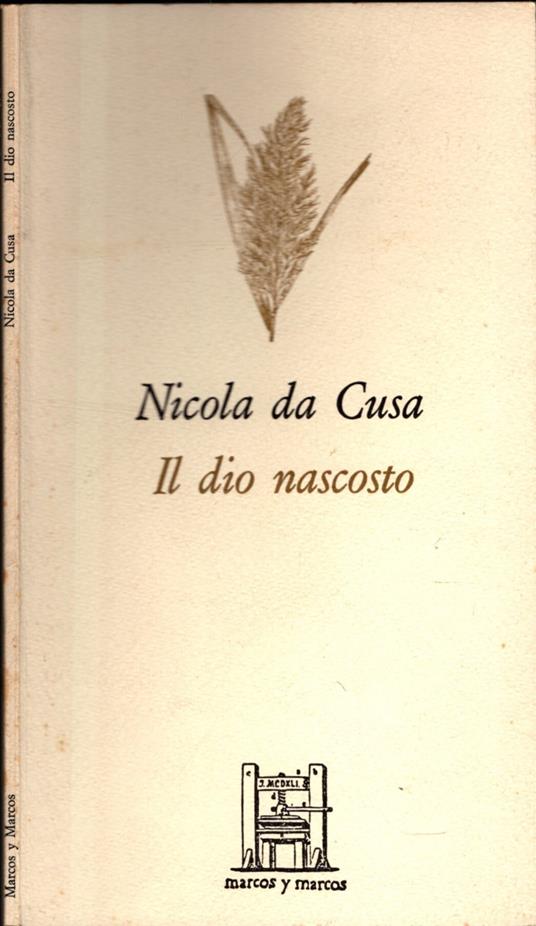 Il Dio Nascosto - copertina