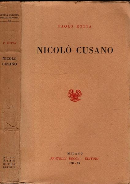 Nicolo' Cusano - Paolo Rotta - copertina