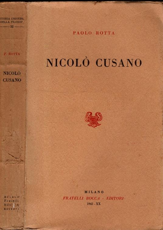 Nicolo' Cusano - Paolo Rotta - copertina