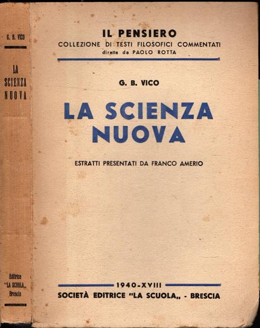 La Scienza Nuova - Giambattista Vico - copertina