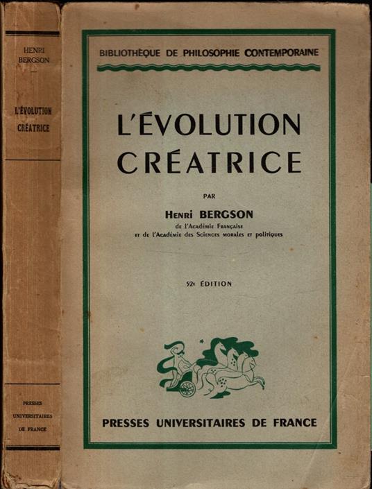 L' Evolution Creatrice - Henri Bergson - copertina