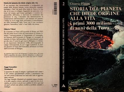 Storia del pianeta che diede origine alla vita. I primi 3000 milioni di anni della terra - Ottavio Vittori - copertina