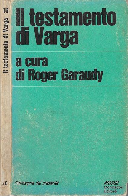 Il testamento di Varga - Roger Garaudy - copertina