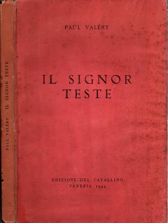 Il signor teste - Valéry, Paul - Paul Valéry - copertina