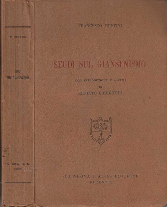 Studi sul Giansenismo - Francesco Ruffini - copertina