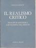 Il Realismo Critico - Vincenzo De Ruvo - copertina