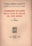 Considerazioni sull'annona dello stato di Milano nel XVIII secolo