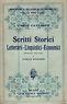 Scritti storici letterari - linguistici - economici - Carlo Cattaneo - copertina