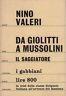 Da Giolitti a Mussolini - Nino Valeri - copertina