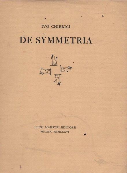 De symmetria - Chierici - copertina