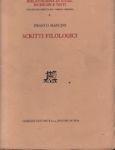 Scritti filologici - Franco Mancini - copertina