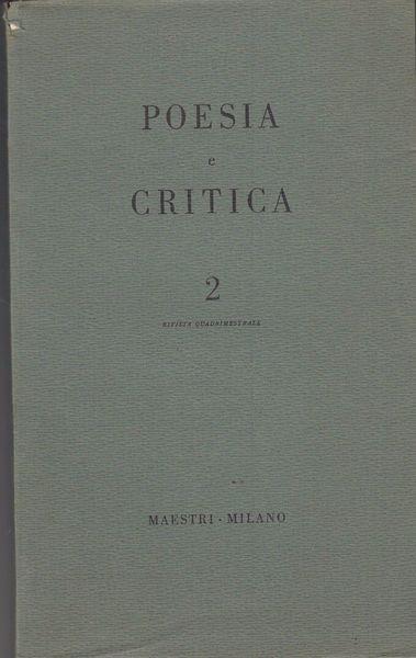 Poesia e critica. 2 - copertina