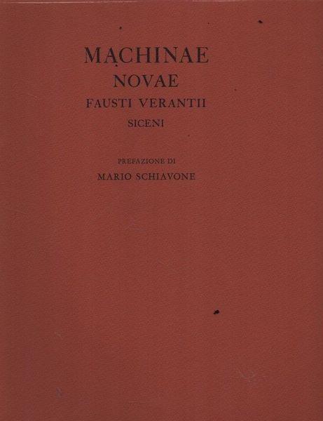 Machinae novae Fausti Verantii Siceni - Mario Schiavone - copertina