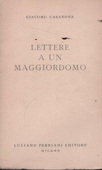 Lettere a un maggiordomo - Giorgio Baffo - copertina