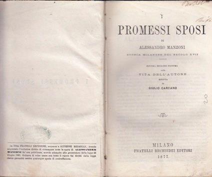 I Promessi Sposi - Alessandro Manzoni - copertina