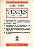 Textes (1842-1847) - Karl Marx - copertina