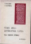 Storia della letteratura latina. Vol. 1: Disegno storico - Arrigo Paladini - copertina