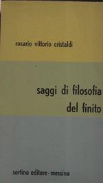 Saggi di filosofia del finito