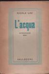 L' acqua - Nicola Lisi - copertina