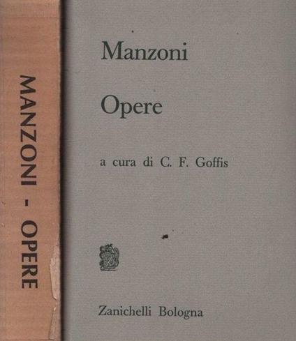 Manzoni. Opere - Cesare Goffis - copertina