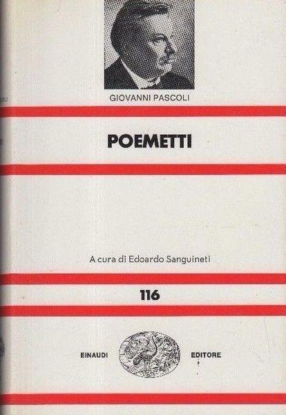 Poemetti - Giovanni Pascoli - copertina