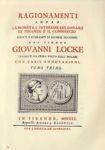 Ragionamenti sopra la moneta, l'interesse del denaro, le finanze e il commercio. Tomo primo - John Locke - copertina