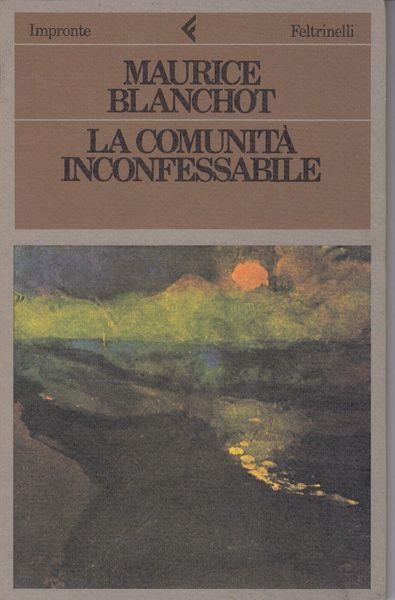 La comunità inconfessabile - Maurice Blanchot - copertina