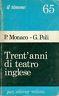 Trent'anni di teatro inglese - Patrizia Monaco - copertina