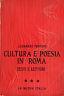 Cultura e poesia in Roma. Testi e letture