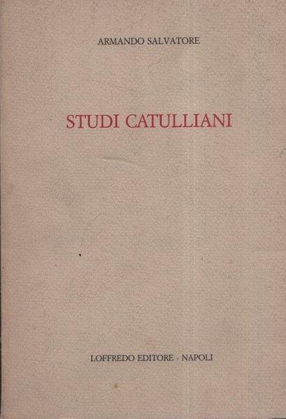 Studi catulliani - Salvatore - copertina