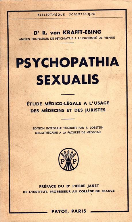 Psychopatia Sexualis - Richard von Krafft-Ebing - copertina