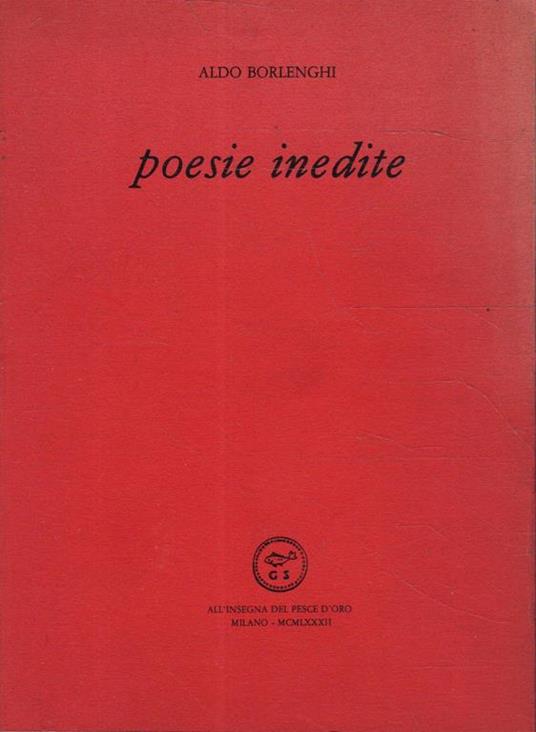 Poesie inedite - Aldo Borlenghi - copertina