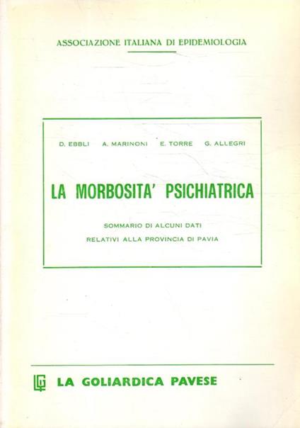 La morbosità psichiatrica - copertina