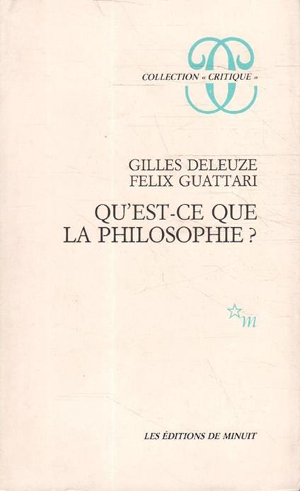 Qùest-ce que la philosophie? - Gilles Deleuze - copertina