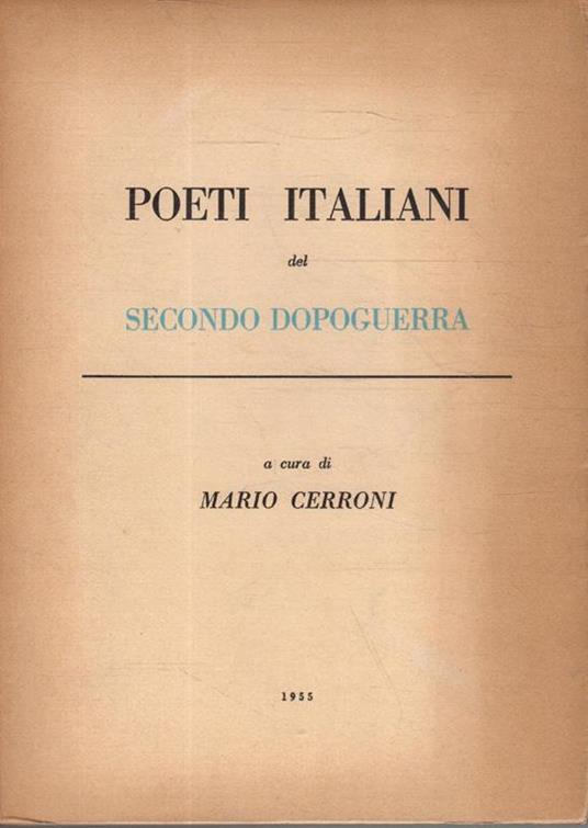 Poeti italiani del secondo dopoguerra - Mario Cerroni - copertina