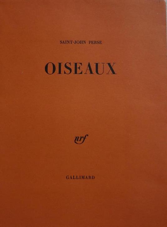 Oiseaux - Saint-John Perse - copertina
